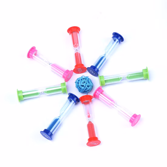 Temporizador de arena 6 PCS Reloj de arena colorido Reloj de arena Temporizadores Reloj de arena Relojes de arena para cepillar los dientes de los niños Juego de cocina Escuela Oficina