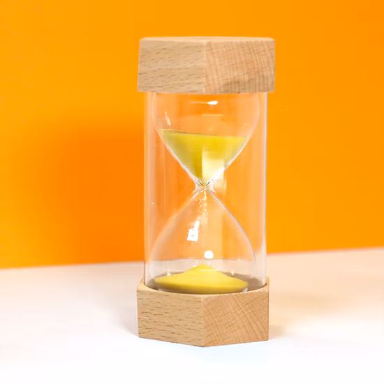 Reloj de arena de madera con logotipo personalizado