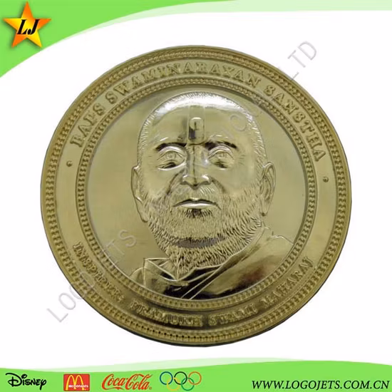 Peso de papel acrílico personalizado con regalo empresarial de moneda de metal