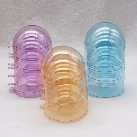 Bola de adorno navideño, esfera hueca de plástico transparente acrílico que se puede abrir